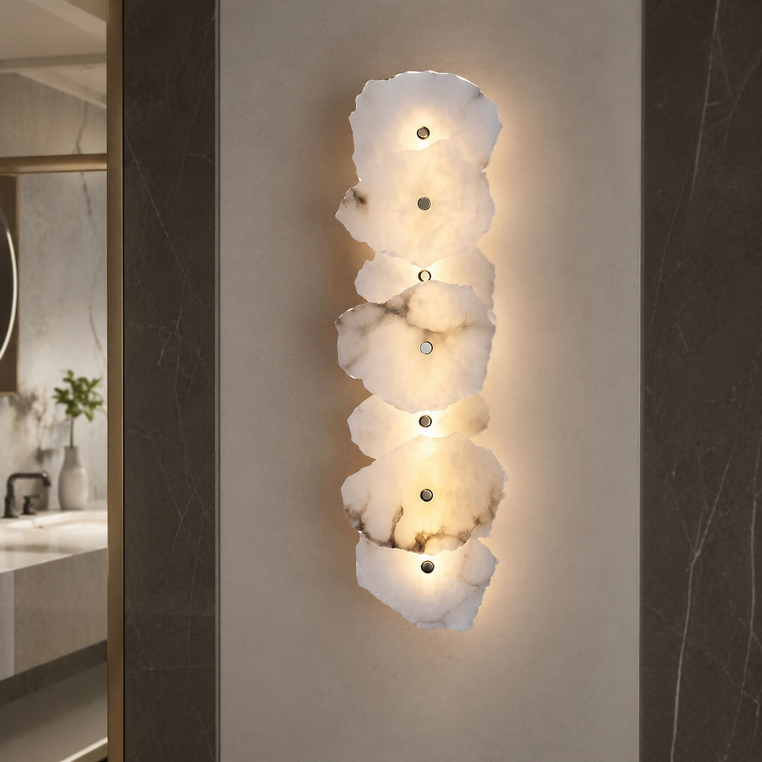 Modern Wall Light Wall Mounted Adjustable Iron and Marble LED Fixture for Bedroom Living Room Decor