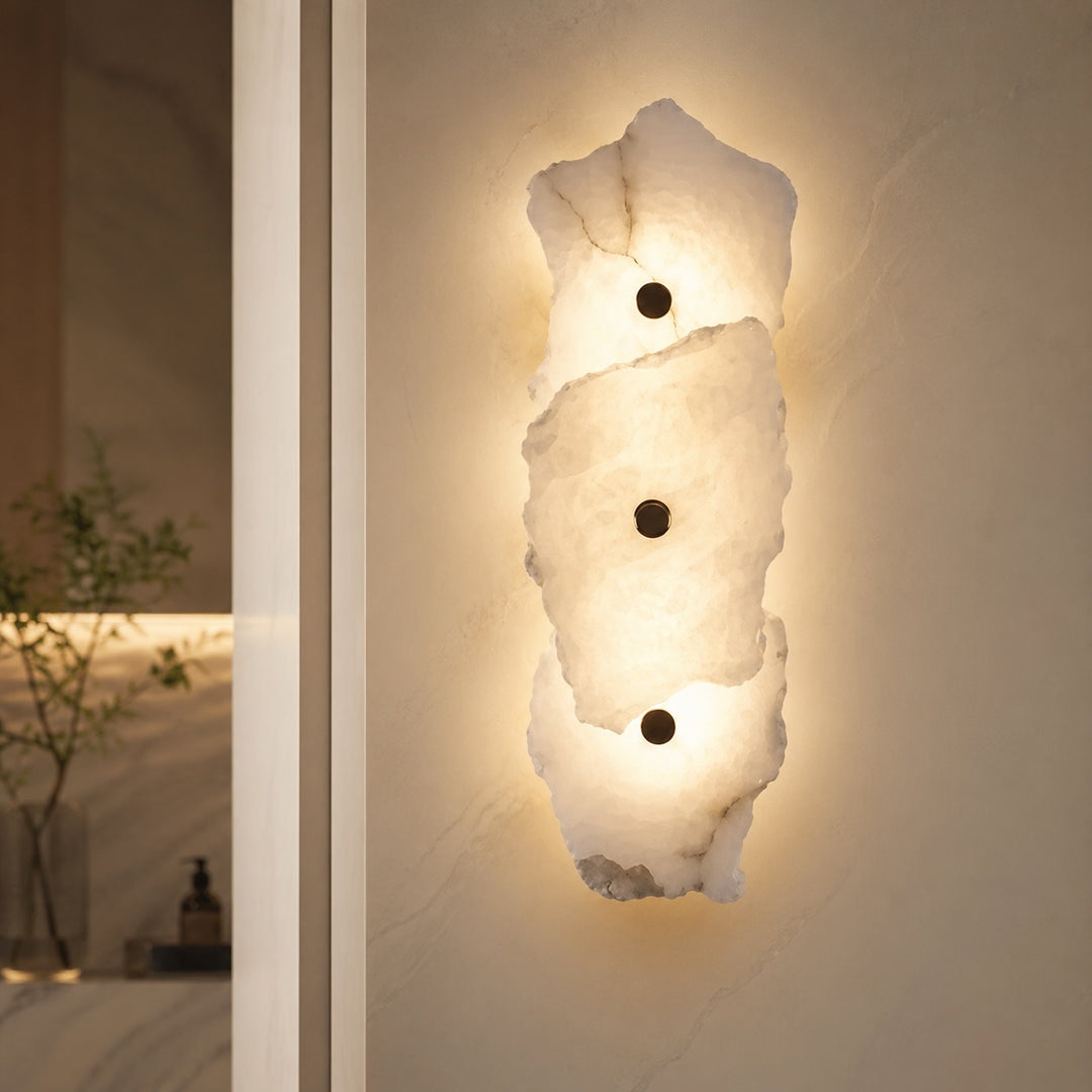 Modern Wall Light Wall Mounted Adjustable Iron and Marble LED Fixture for Bedroom Living Room Decor