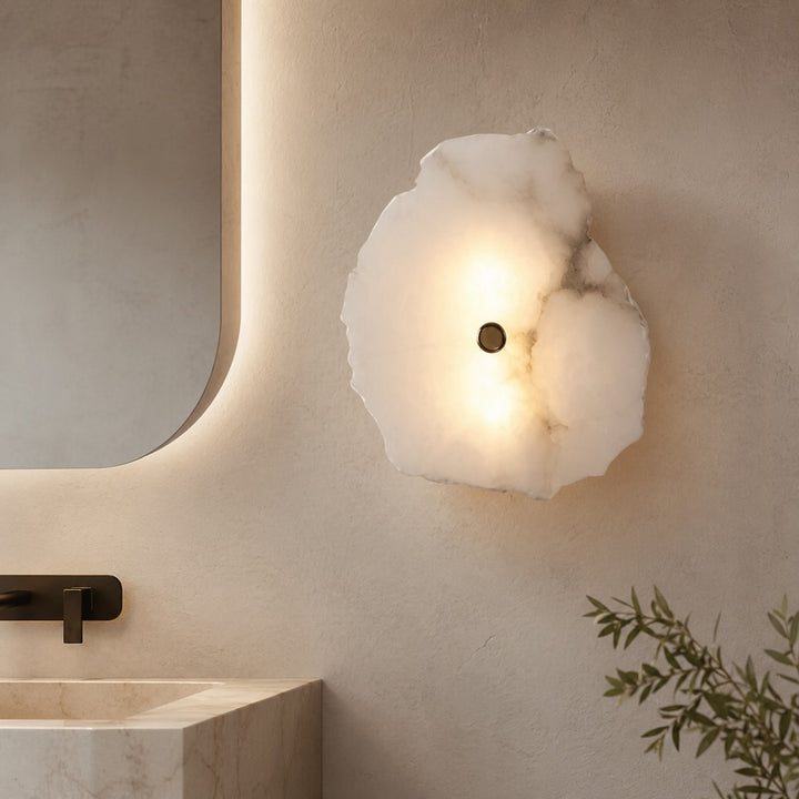 Modern Wall Light Wall Mounted Adjustable Iron and Marble LED Fixture for Bedroom Living Room Decor