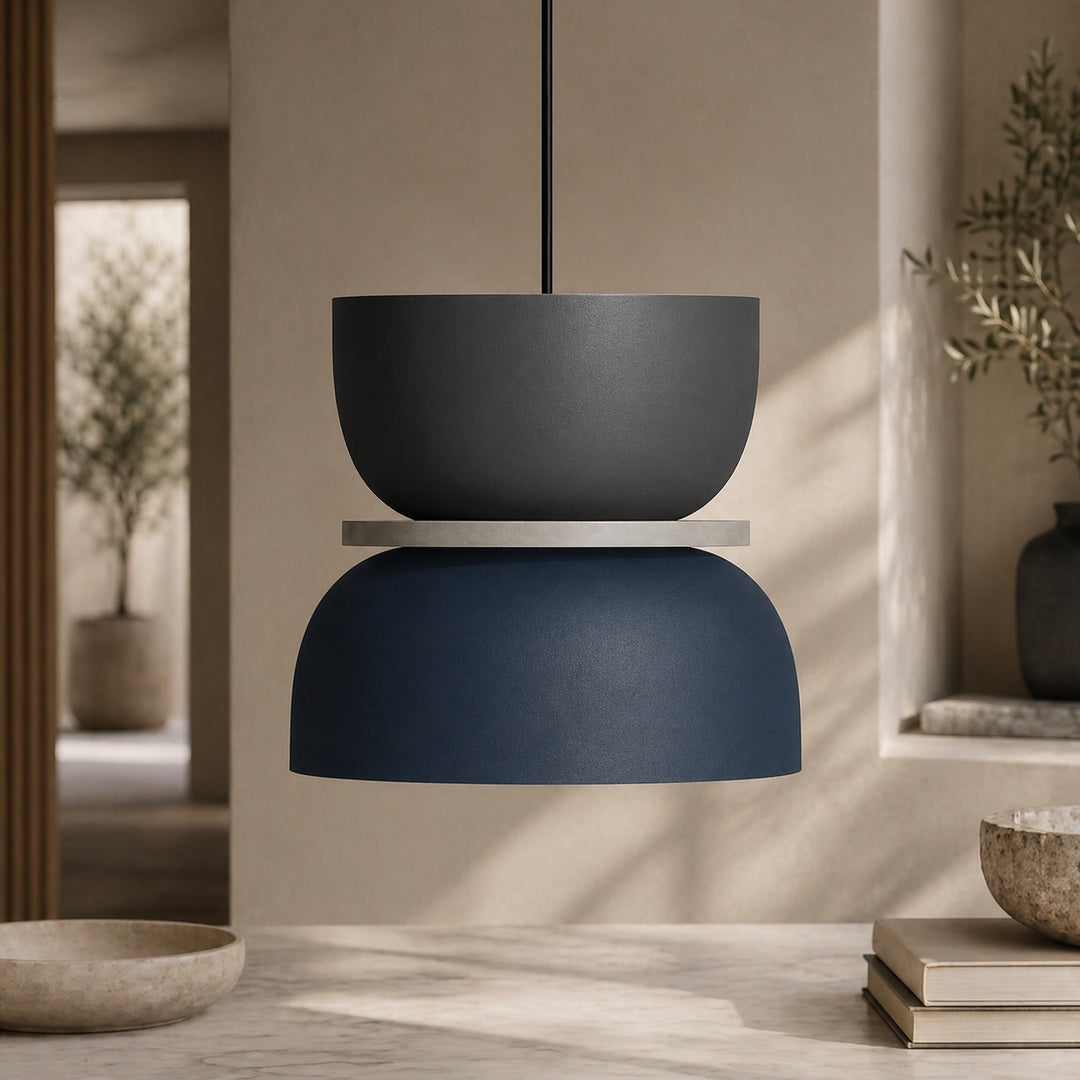 Nordic Pendant Lighting Adjustable Dome Design Zinc Alloy Metal LED Compatible Fixture