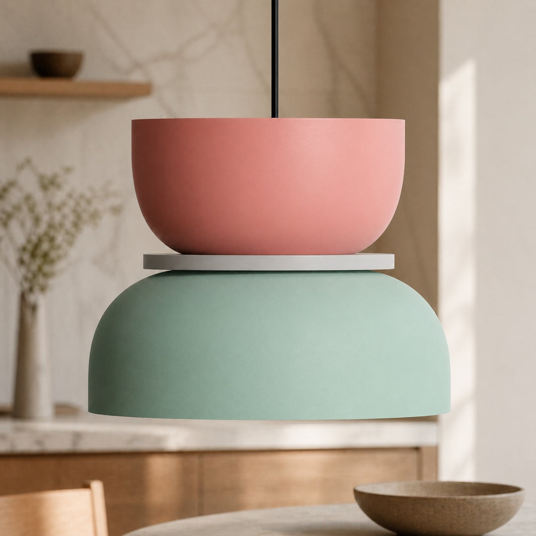 Nordic Pendant Lighting Adjustable Dome Design Zinc Alloy Metal LED Compatible Fixture