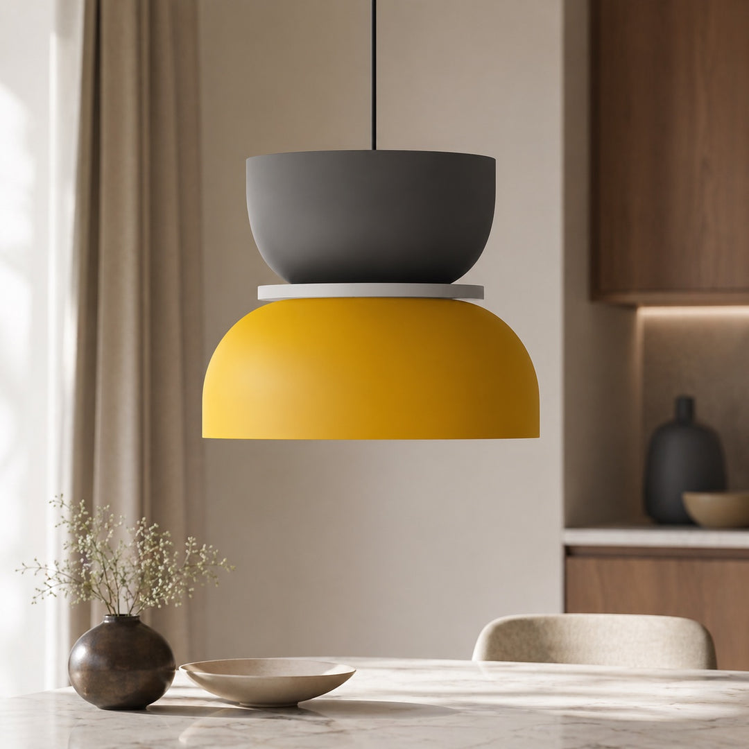 Nordic Pendant Lighting Adjustable Dome Design Zinc Alloy Metal LED Compatible Fixture