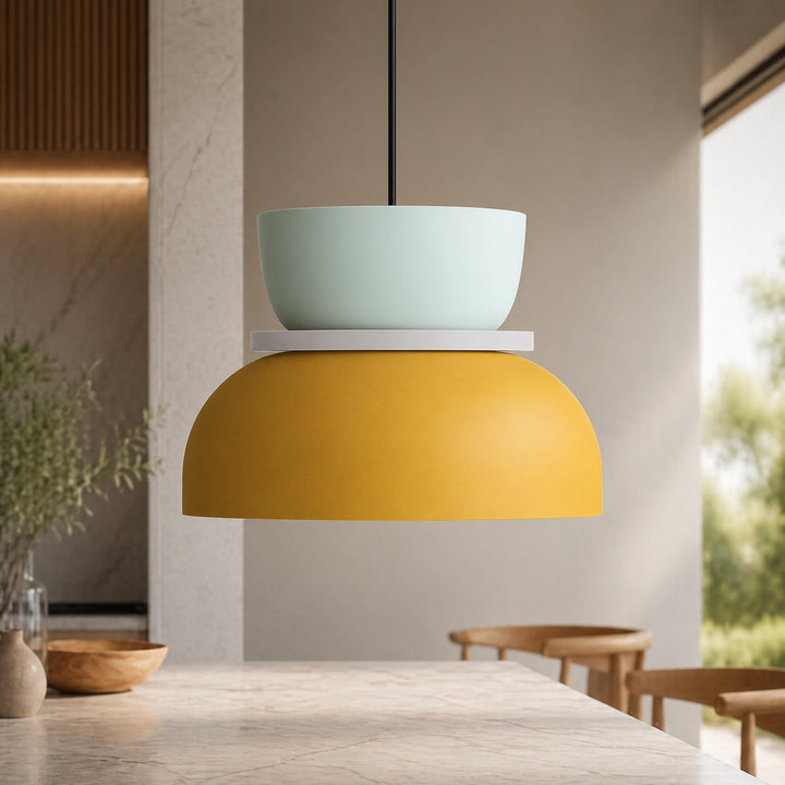 Nordic Pendant Lighting Adjustable Dome Design Zinc Alloy Metal LED Compatible Fixture