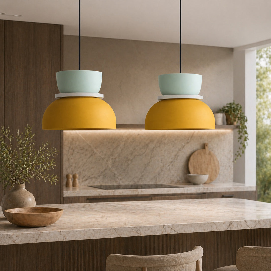 Nordic Pendant Lighting Adjustable Dome Design Zinc Alloy Metal LED Compatible Fixture