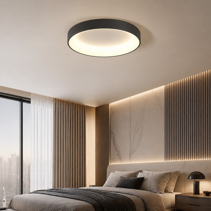 Modern Flush Mount Ceiling Light Round LED Fixture for Indoor Living Room Bedroom