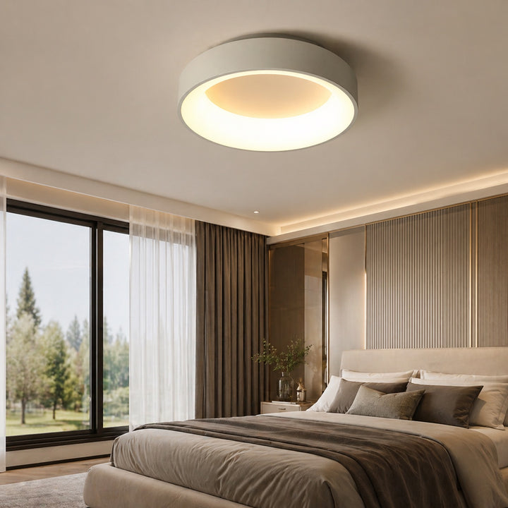 Modern Flush Mount Ceiling Light Round LED Fixture for Indoor Living Room Bedroom