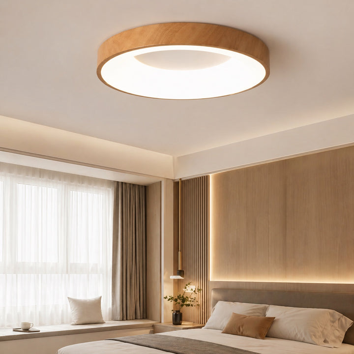 Modern Flush Mount Ceiling Light Round LED Fixture for Indoor Living Room Bedroom