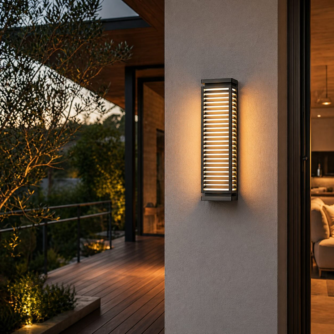 Modern Black Outdoor Wall Light Waterproof Cubical Stainless Steel LED Sconce for Exterior Use