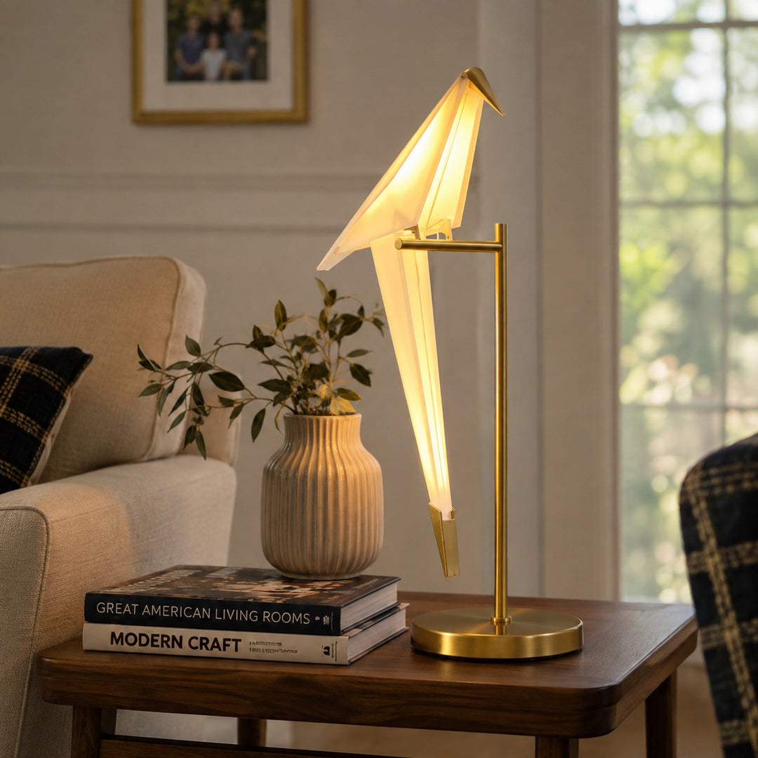 Modern Table Lamp Adjustable Metal Base LED Light for Bedroom and Desk Use