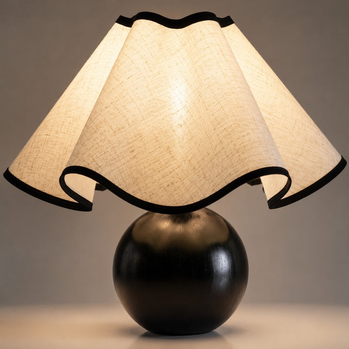 Modern Table Lamp with Adjustable Shade Metal Base for Bedroom or Desk Lighting