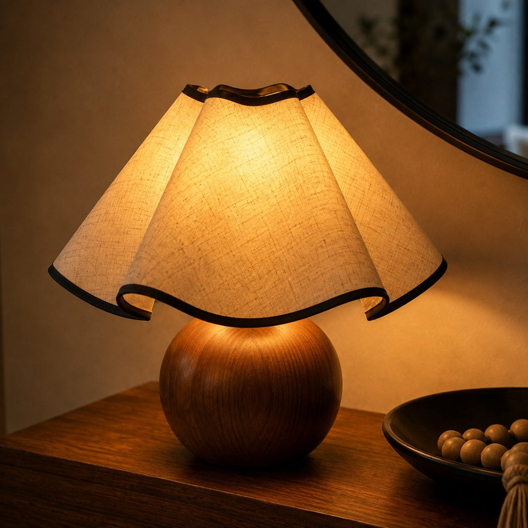 Modern Table Lamp with Adjustable Shade Metal Base for Bedroom or Desk Lighting