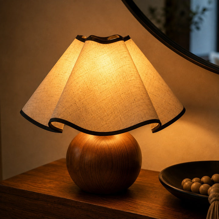 Modern Table Lamp with Adjustable Shade Metal Base for Bedroom or Desk Lighting