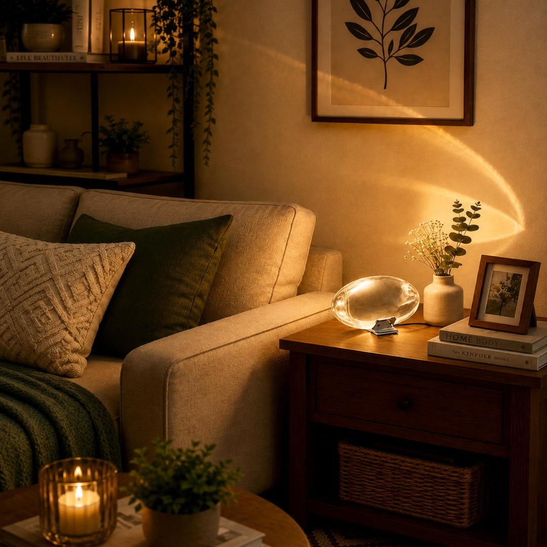 Modern Table Lamp with Adjustable Shade Metal Base LED Light Feature for Bedroom or Desk