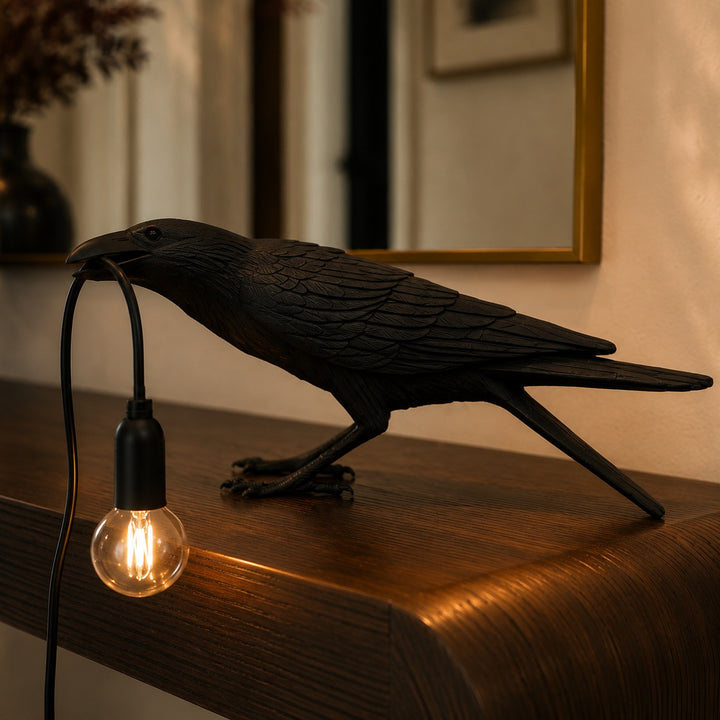 Modern Table Lamp with Adjustable Brightness Resin Shade for Bedroom and Desk Use