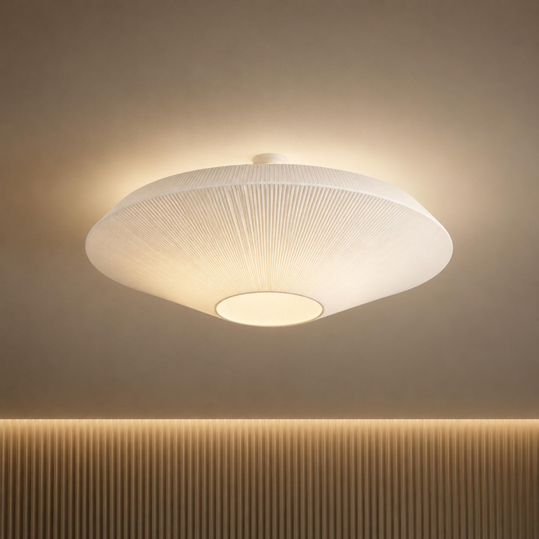 Modern Flush Mount Ceiling Light Metal LED Fixture with Adjustable Brightness for Home Decor