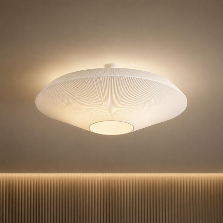 Modern Flush Mount Ceiling Light Metal LED Fixture with Adjustable Brightness for Home Decor