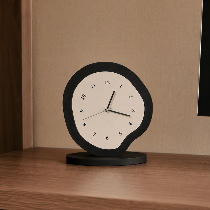 Modern Abstract Table Clock Silent Quartz Movement MDF Acrylic Design for Desk or Table
