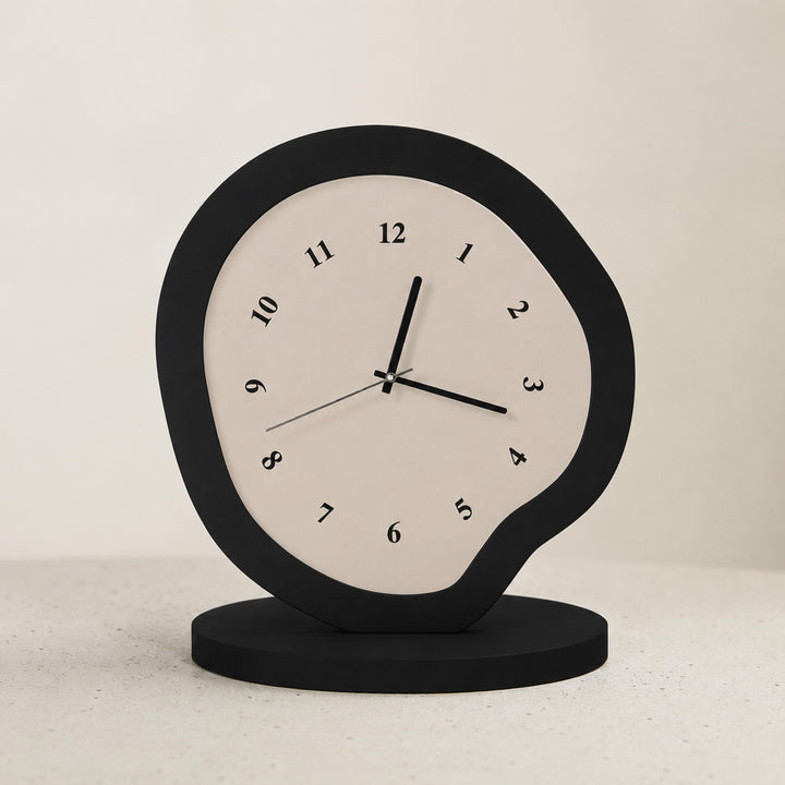 Modern Abstract Table Clock Silent Quartz Movement MDF Acrylic Design for Desk or Table