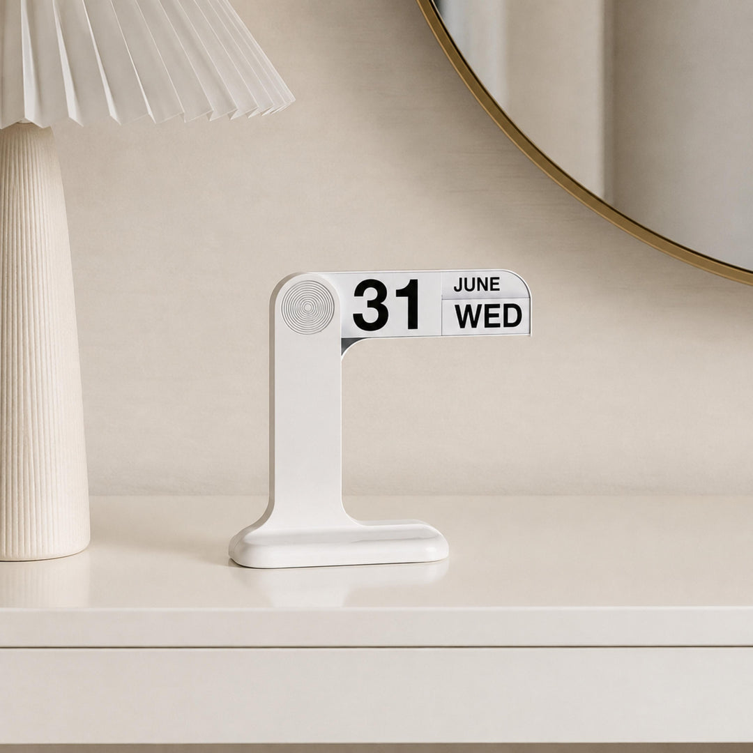 Minimalist Desk Calendar Compact Size Wooden Block Design for Home Office Organization