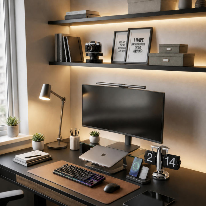 Modern Flip Clock with Stainless Steel and ABS Construction for Home Office Decor