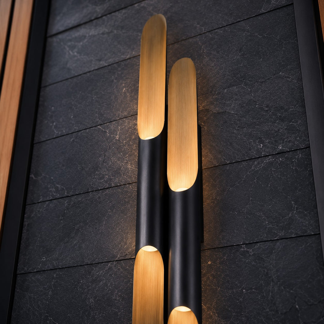 Contemporary Wall Light Outdoor Wall Sconce Matte Black Metal Handmade Adjustable Fixture