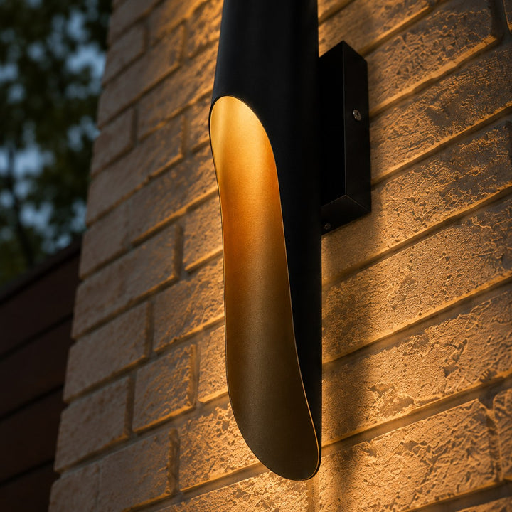 Contemporary Wall Light Outdoor Wall Sconce Matte Black Metal Handmade Adjustable Fixture
