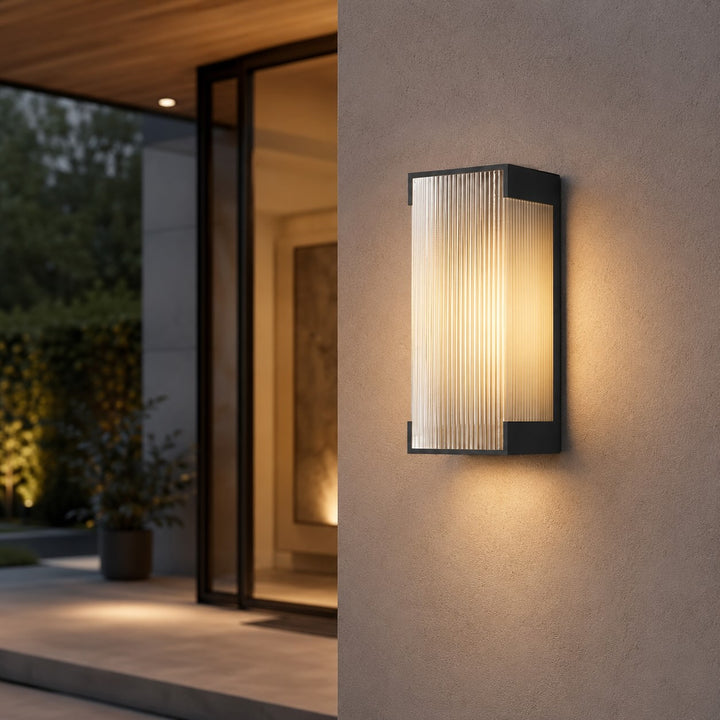 Modern Outdoor Wall Light Flush Mount Stainless Steel Integrated LED IP65 Waterproof Exterior Wall Lantern
