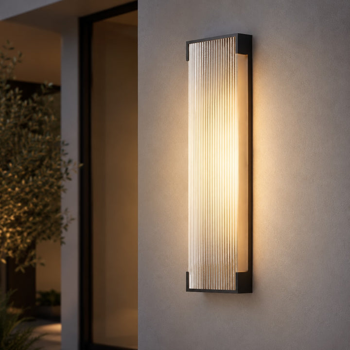 Modern Outdoor Wall Light Flush Mount Stainless Steel Integrated LED IP65 Waterproof Exterior Wall Lantern