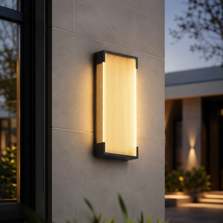 Modern Outdoor Wall Light Flush Mount Stainless Steel Integrated LED IP65 Waterproof Exterior Wall Lantern