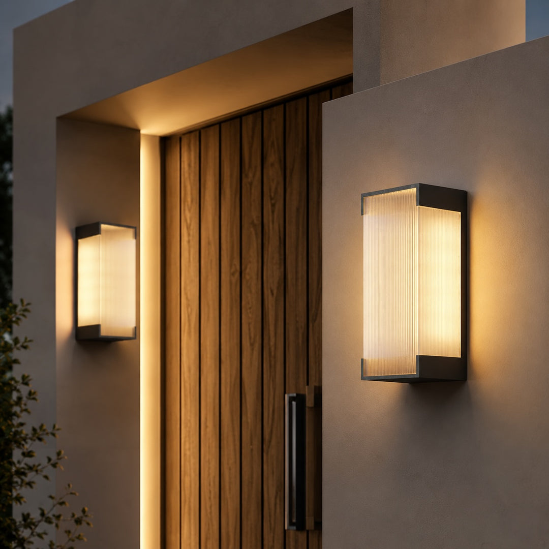 Modern Outdoor Wall Light Flush Mount Stainless Steel Integrated LED IP65 Waterproof Exterior Wall Lantern