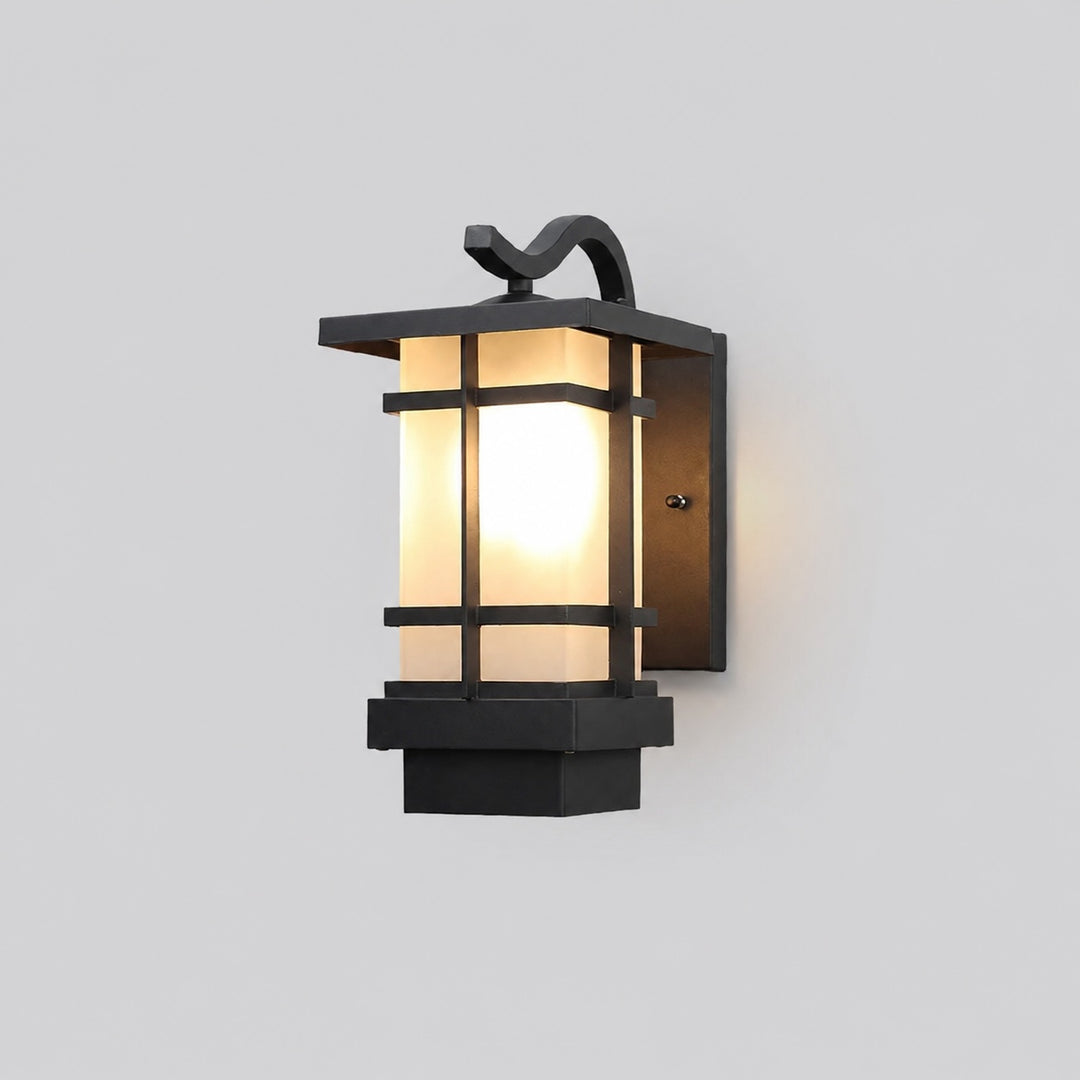Modern Outdoor Wall Lantern Adjustable Wall Mounted Aluminum Frosted Glass LED IP65 Waterproof