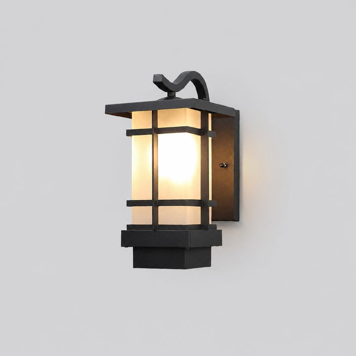 Modern Outdoor Wall Lantern Adjustable Wall Mounted Aluminum Frosted Glass LED IP65 Waterproof
