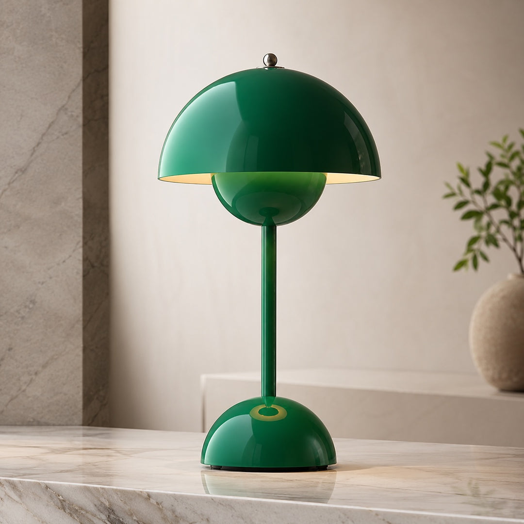 Modern Table Lamp Ceramic Base Adjustable LED Portable Design for Bedroom or Desk Use
