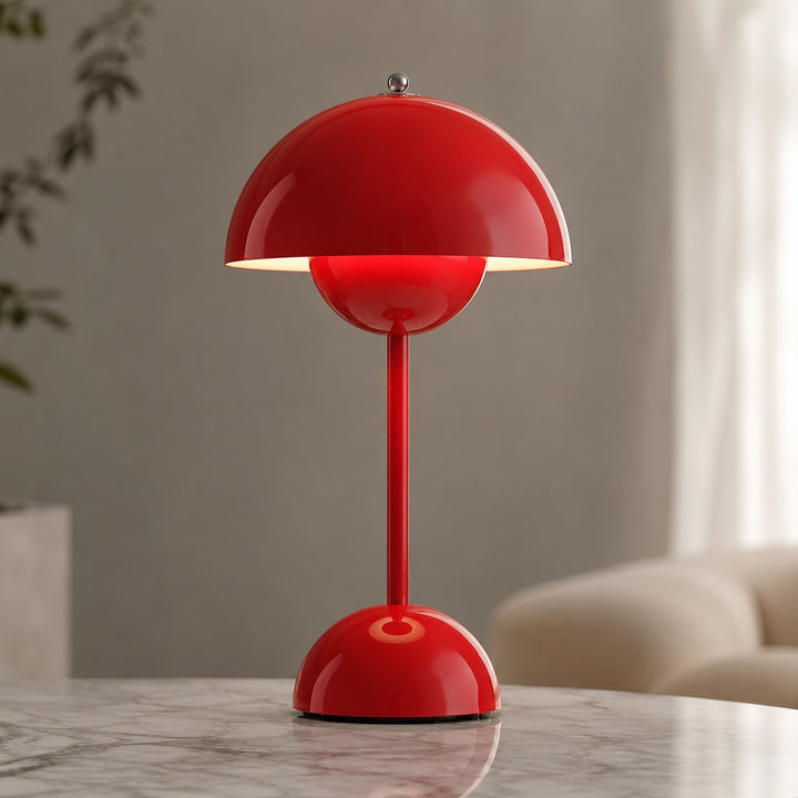 Modern Table Lamp Ceramic Base Adjustable LED Portable Design for Bedroom or Desk Use