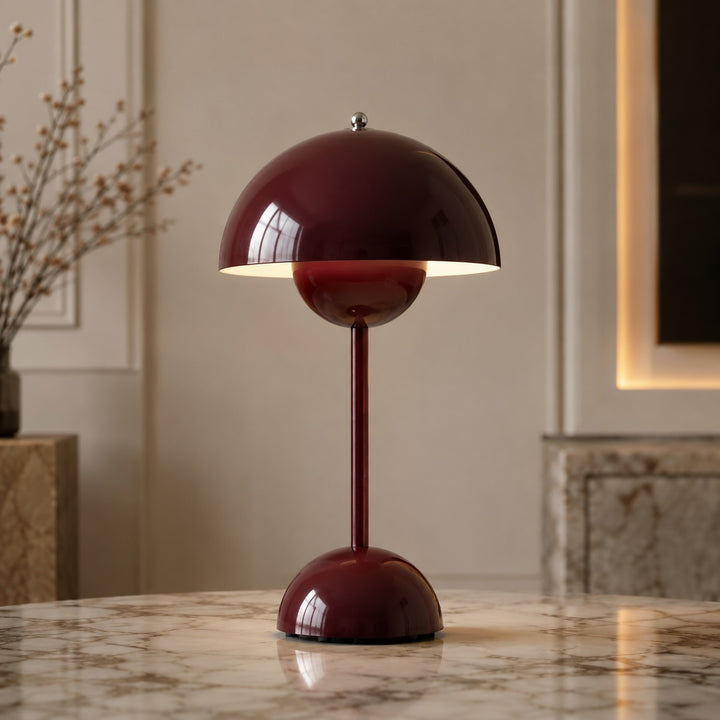 Modern Table Lamp Ceramic Base Adjustable LED Portable Design for Bedroom or Desk Use