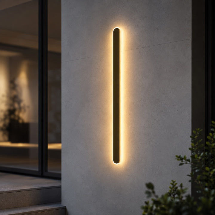 Modern Minimalist Outdoor Wall Lamp Wall Mounted Metal IP65 Weatherproof Dimmable LED Lighting