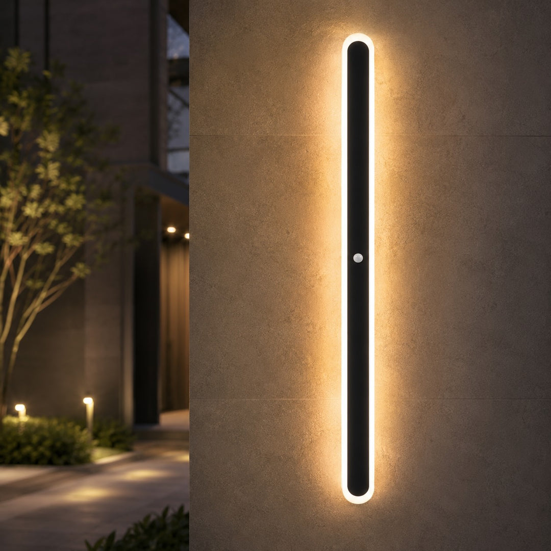 Modern Minimalist Outdoor Wall Lamp Wall Mounted Metal IP65 Weatherproof Dimmable LED Lighting