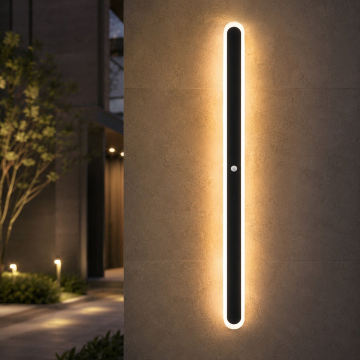 Modern Minimalist Outdoor Wall Lamp Wall Mounted Metal IP65 Weatherproof Dimmable LED Lighting