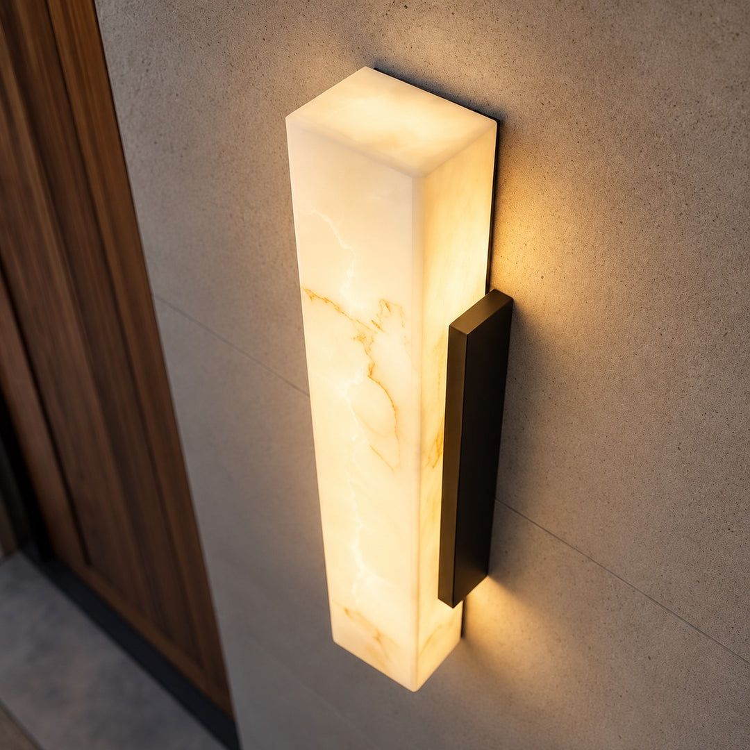 Modern Outdoor Wall Light Wall Mounted Stainless Steel LED Waterproof Imitated Marble