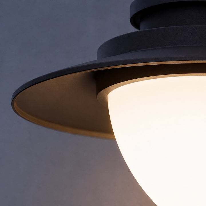 Modern Outdoor Wall Light Waterproof Metal Glass LED Fixture Pine Cone Design