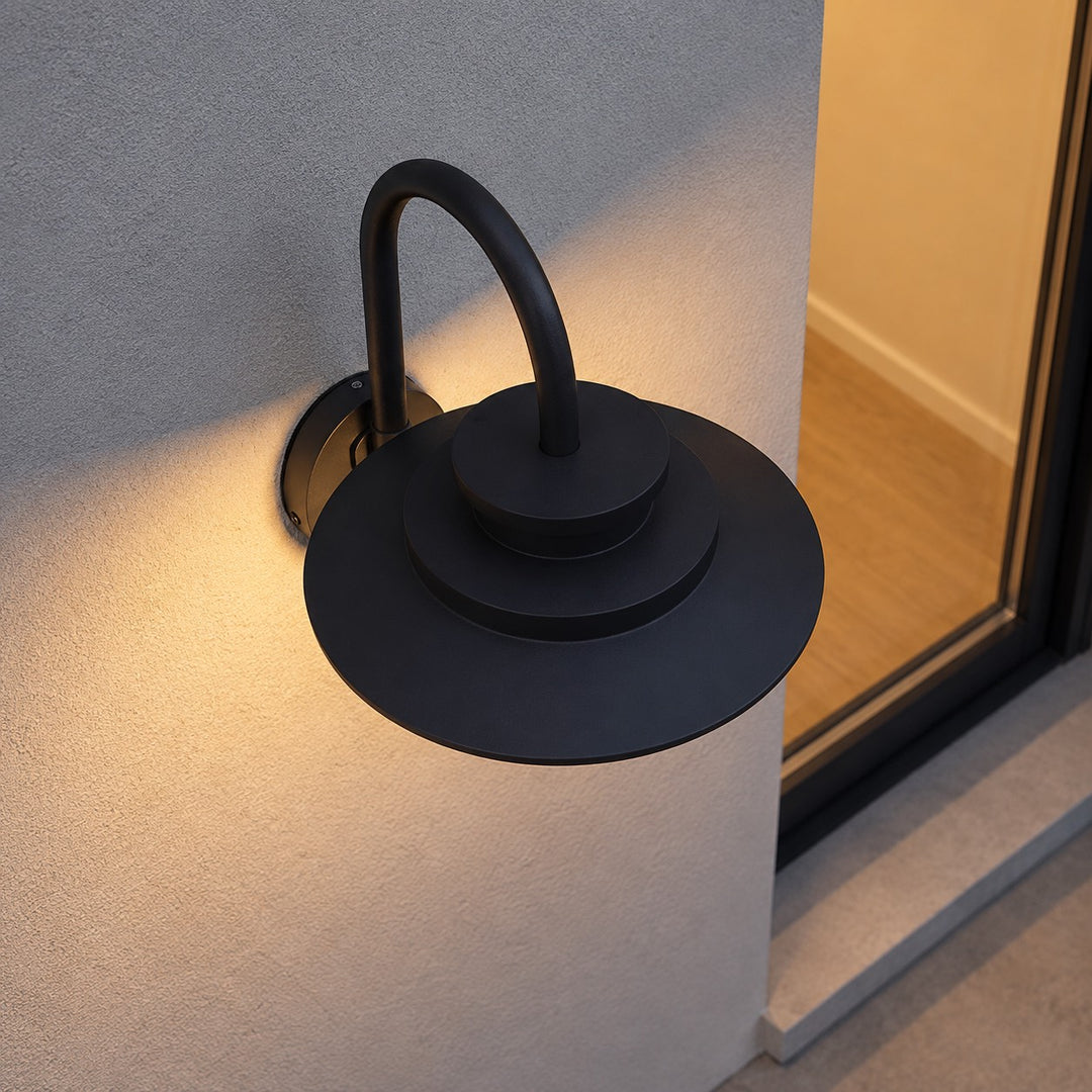 Modern Outdoor Wall Light Waterproof Metal Glass LED Fixture Pine Cone Design