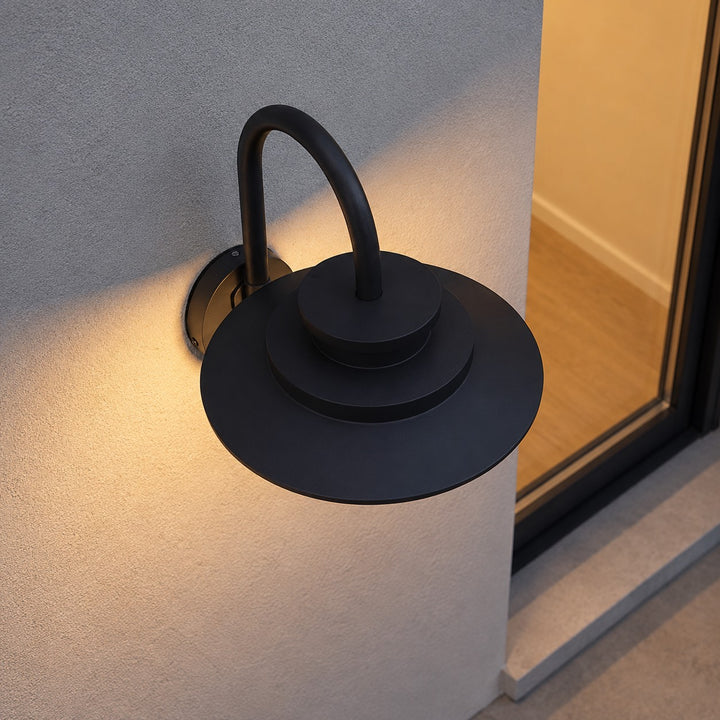 Modern Outdoor Wall Light Waterproof Metal Glass LED Fixture Pine Cone Design