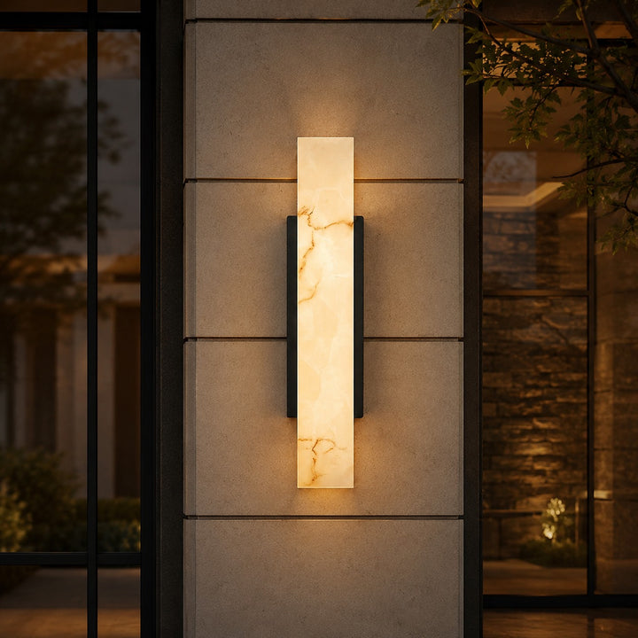 Modern Outdoor Wall Light Wall Mounted Stainless Steel LED Waterproof Imitated Marble