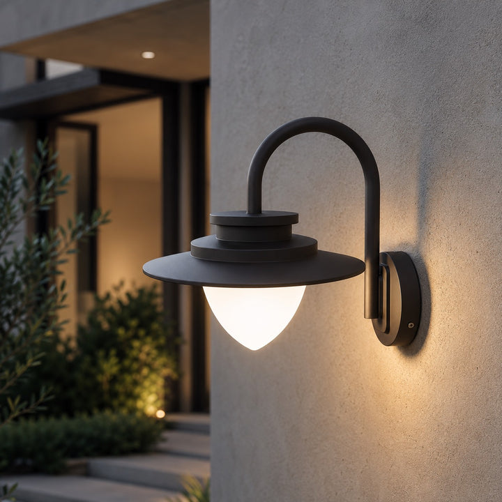 Modern Outdoor Wall Light Waterproof Metal Glass LED Fixture Pine Cone Design