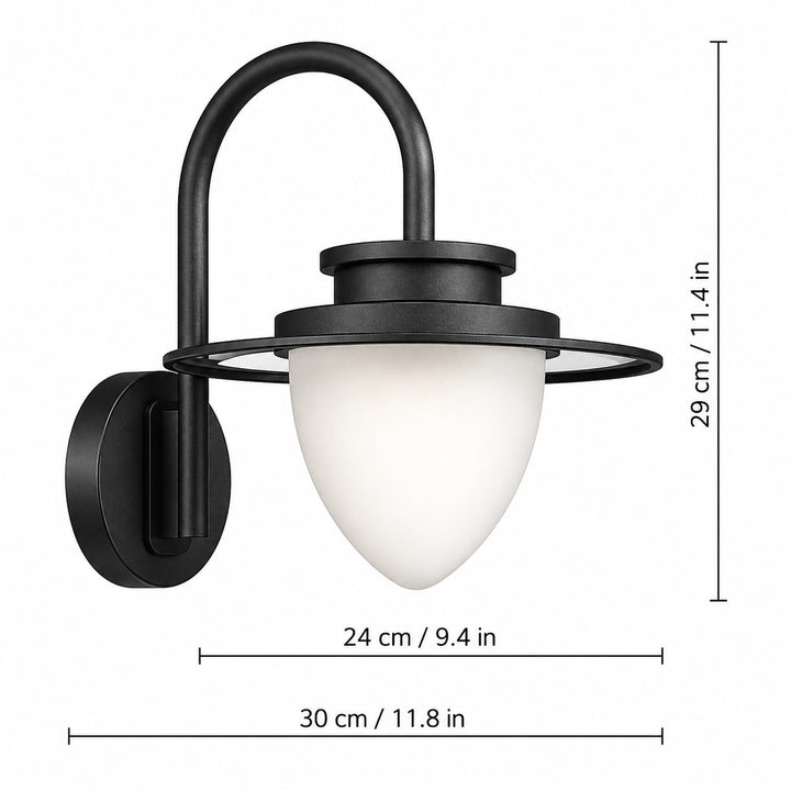 Modern Outdoor Wall Light Waterproof Metal Glass LED Fixture Pine Cone Design