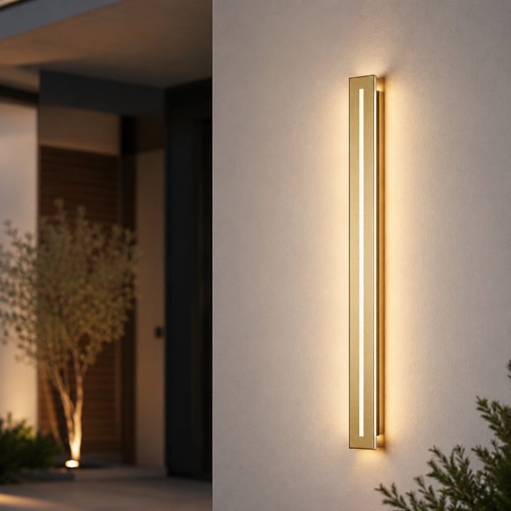 Modern Linear Wall Sconce LED Wall Light Iron Fixture with Acrylic Shade and Three Color Temperature Modes