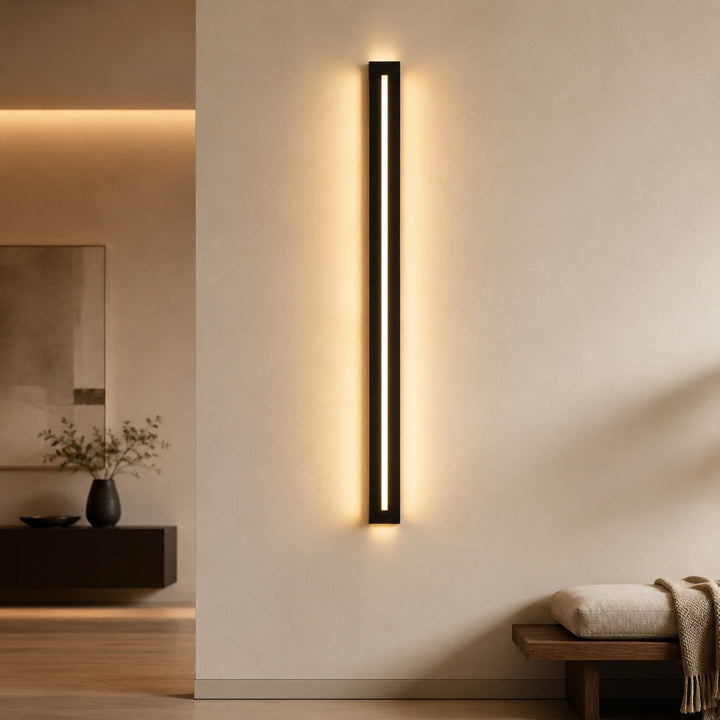 Modern Linear Wall Sconce LED Wall Light Iron Fixture with Acrylic Shade and Three Color Temperature Modes