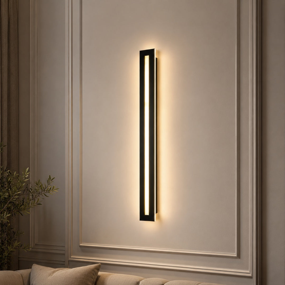 Modern Linear Wall Sconce LED Wall Light Iron Fixture with Acrylic Shade and Three Color Temperature Modes