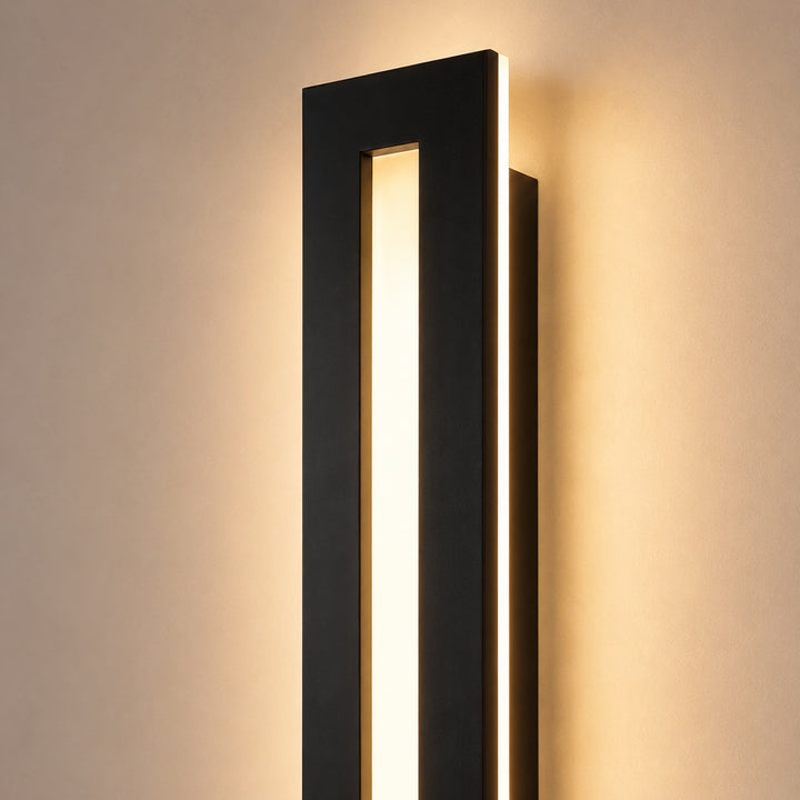 Modern Linear Wall Sconce LED Wall Light Iron Fixture with Acrylic Shade and Three Color Temperature Modes