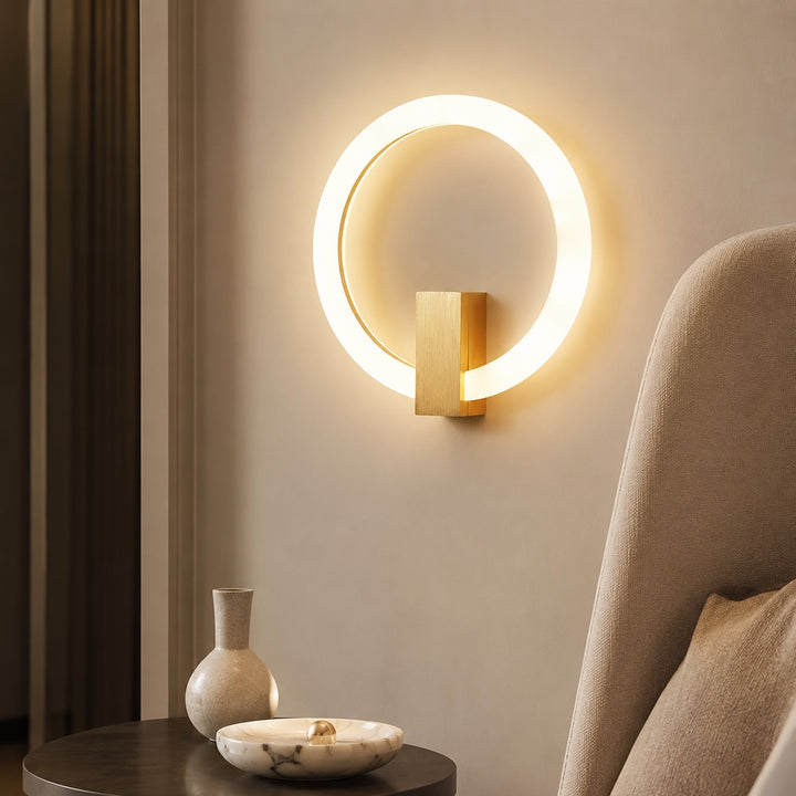 Modern Dimmable Wall Light Sconce Fixture with Iron and Acrylic Material for Living Room and Bedroom